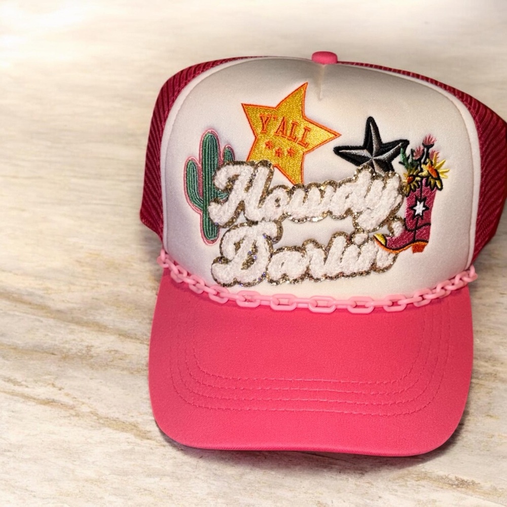 Howdy Darling Pink Trucker Hat